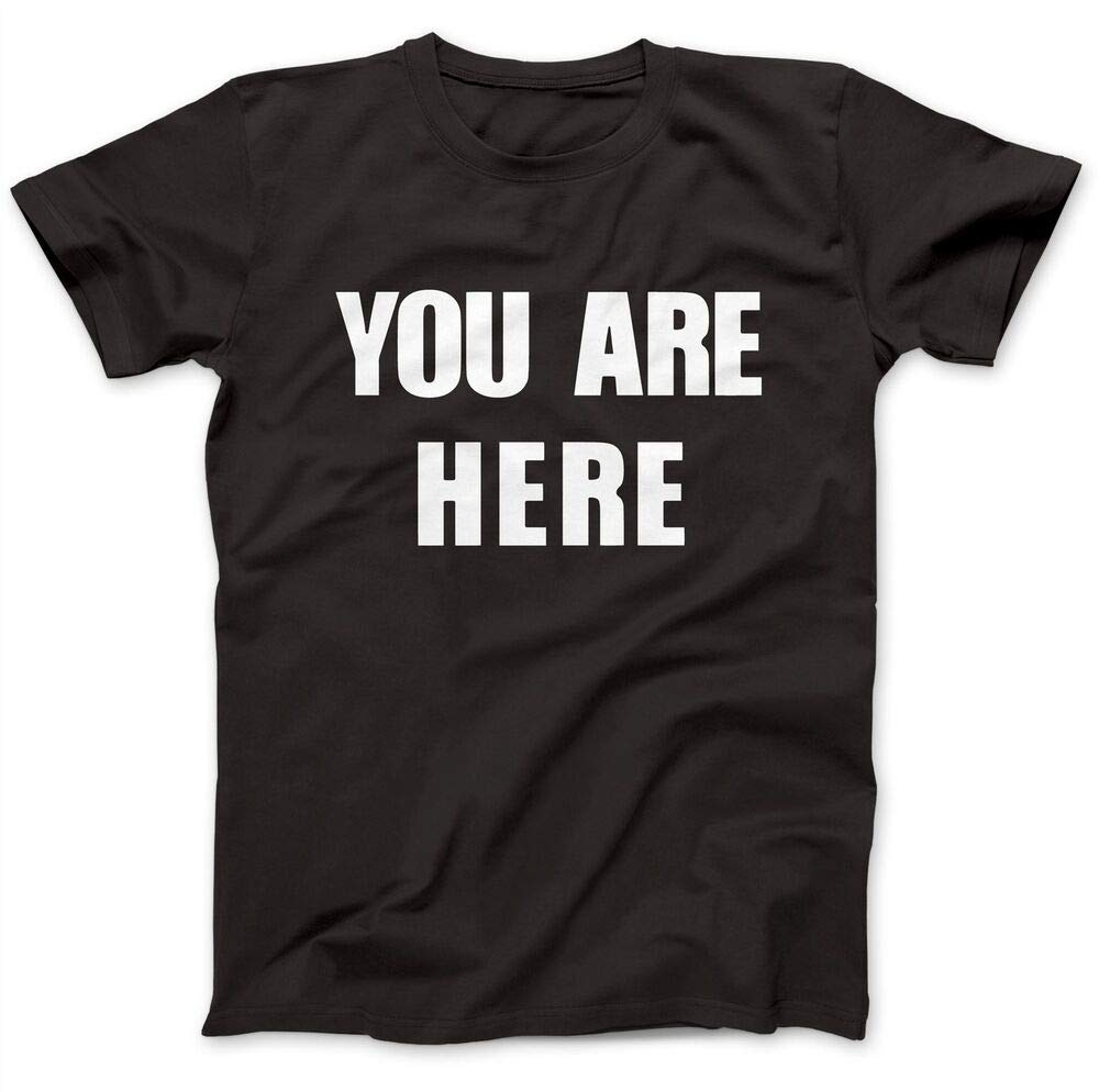 Sdfd You are Here As Worn by John 100% Lennon Cotton T-Shirt Top Tshirt Short-Sleeved