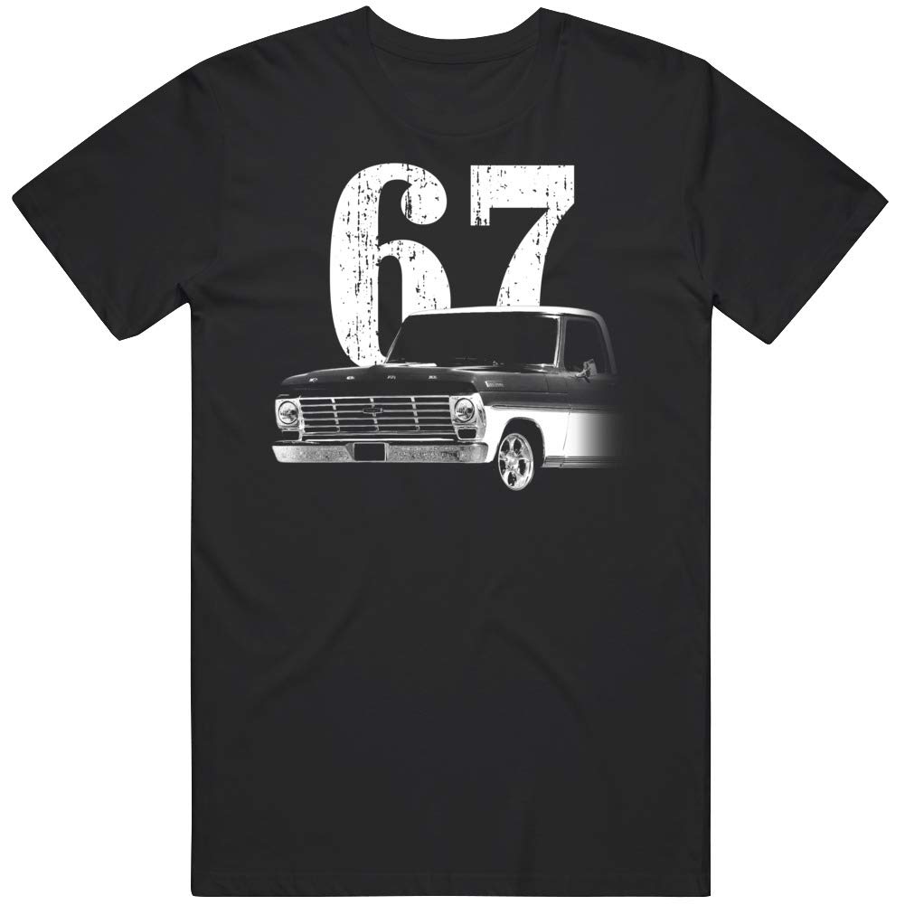 PurpleMonkeyTees1967 F100 Pickup Truck Front Side View with Year T Shirt