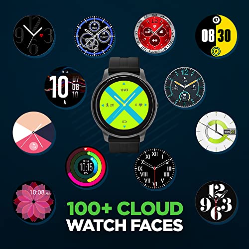 SYSKA-SW200-Smart-Watch-100-Cloud-Customizable-Watch-Faces-Smart-Notifications-for-Calls-SMS-WhatsappBattery-Runtime-Upto-10-Days-Space-Black