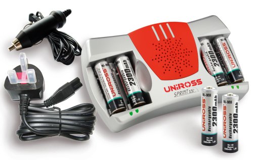 Uniross 15 minuto caricabatterie incluso 4 x