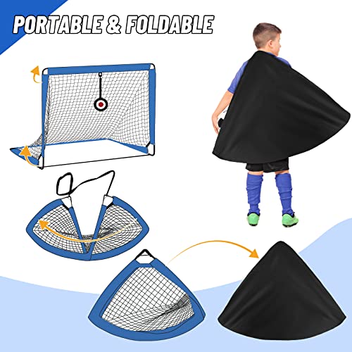 Eazy2Hd Kids Soccer Goals For Backyard, 2 Pack 4’X 3’Portable Soccer Net For Backyard With Agility Ladder, Pop Up Toddler Soccer Goal Training Equipment Gifts For Kids And Youth #TOP4