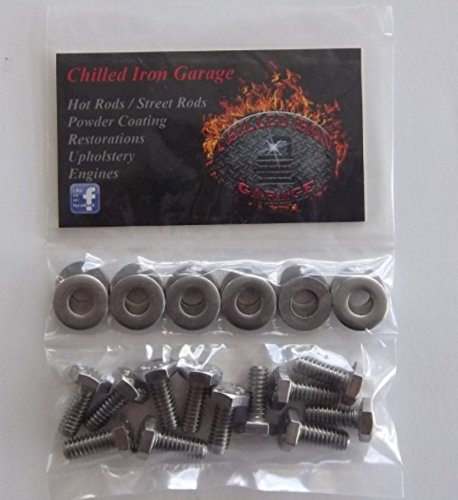 Chilled Iron Garage Compatible with Ford Small Block Stainless Steel Valve Cover Bolt Kit 289 302 SBF
