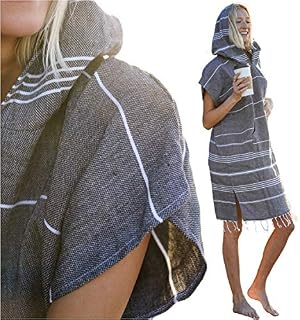 Lost & Leisure Changing Towel Turkish Towel Robe Poncho for Women and Teens