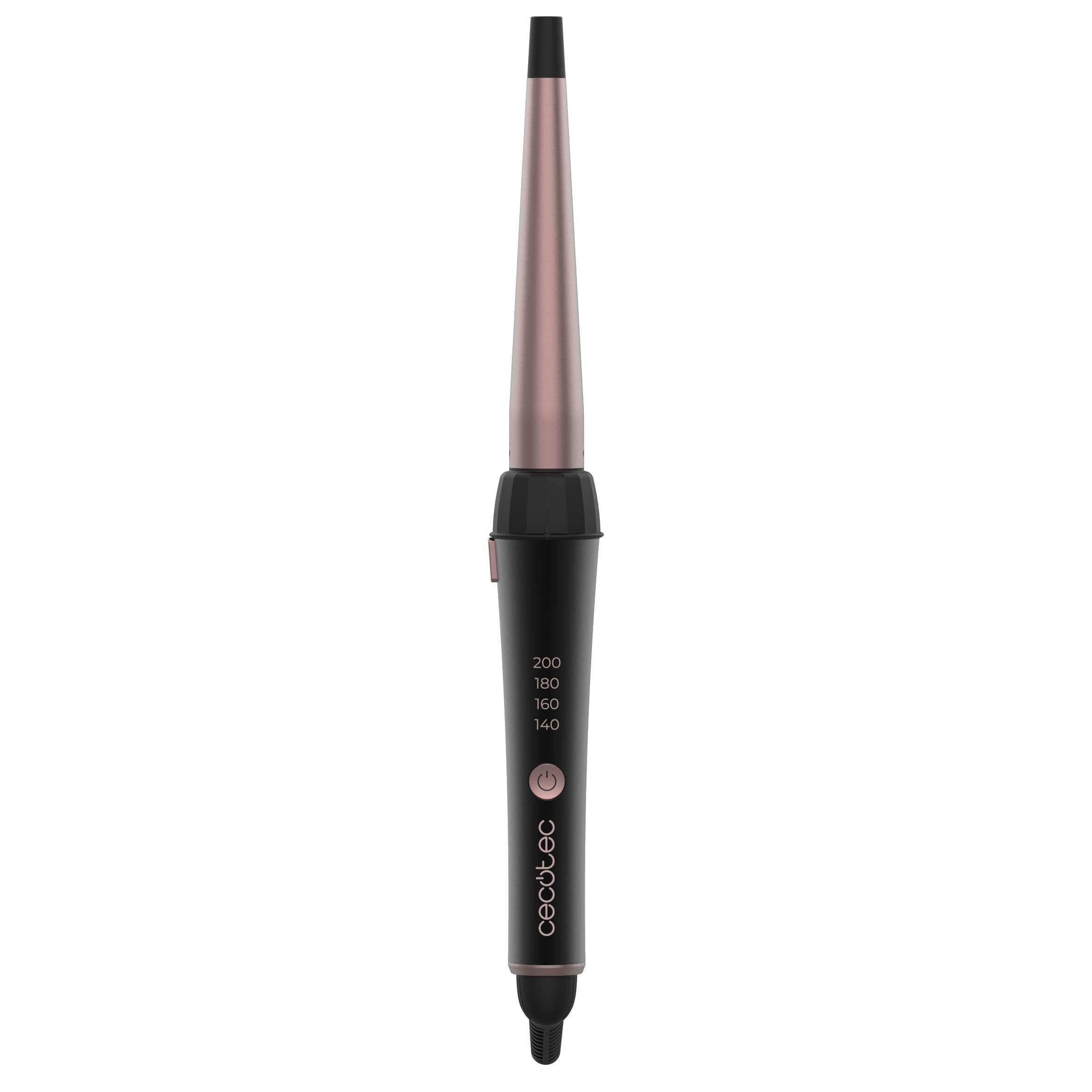 Cecotec Arricciacapelli Conico SurfCare TwistConic. 33W, Arricciacapelli conico con Gomito a 90 gradi per Maggiore Comodità, Include Guanto Termico, Custodia e 2 Clip
