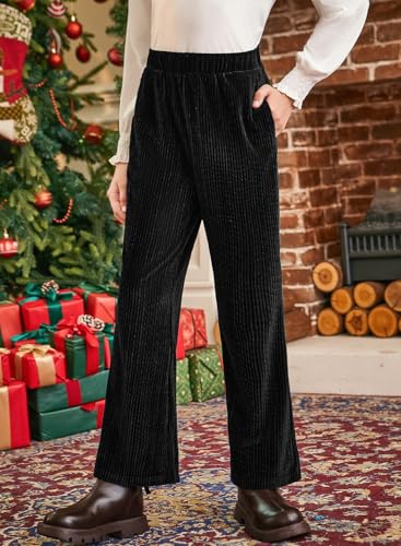 blibean Girls 2025 Uniform Pants Teen School Velvet Flare Leggings Size 6-15 Years2