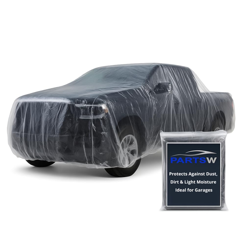 Universal Disposable Car Cover Waterproof Clear Plastic Indoor Garage Fits Sedan SUV Truck up to 12x22 Feet