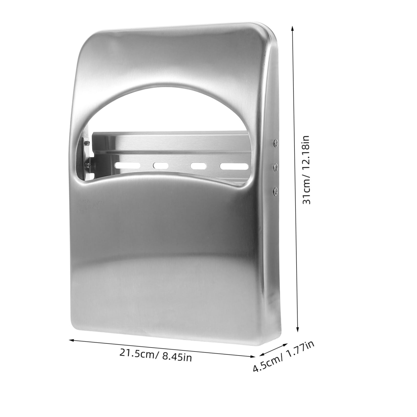 Alipis Elegant Design Stainless Steel Bathroom Seat Cover Holder Wall-Mounted for High-Traffic Areas