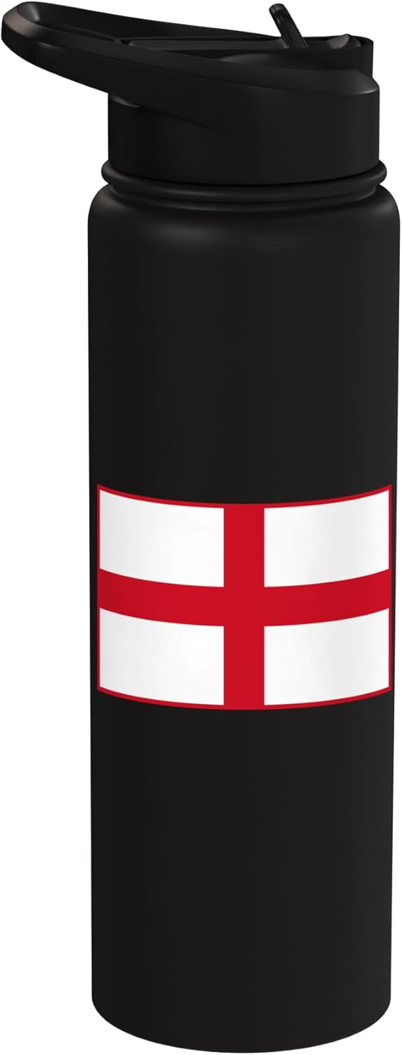 English Flag aka St Georges Cross Stainless Steel Insulated Water Bottle