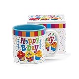 Burton and Burton 9728501 Happy Birthday to You Ceramic-Mug W/Box, 1 Count (Pack of 1), Multicolor