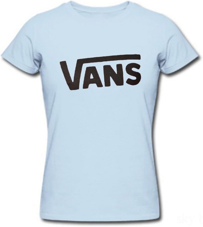 Vans classic logo XZCDWF Womens T-Shirts Sky Blue Size S
