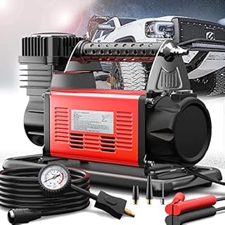 Gobege 12V Portable Air Compressor Heavy Duty, 5.65CFM Truck Tires Inflator, Offroad Air Compressor Kit for Car Tires 150PSI, Poweful Cylinder Automotive Air Pump for 4x4 SUV Vehicle RV