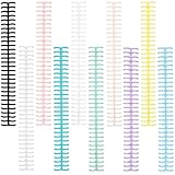 10 PCS Comb Binding Spines,30 Rings Click Plastic Spiral Binding Coils,Easy to Adding Pages for Binding Letter Size,A4,DIY Notebook for Student, 3/7inch Diameter,Multi-Color, Binds Up to 80 Sheets