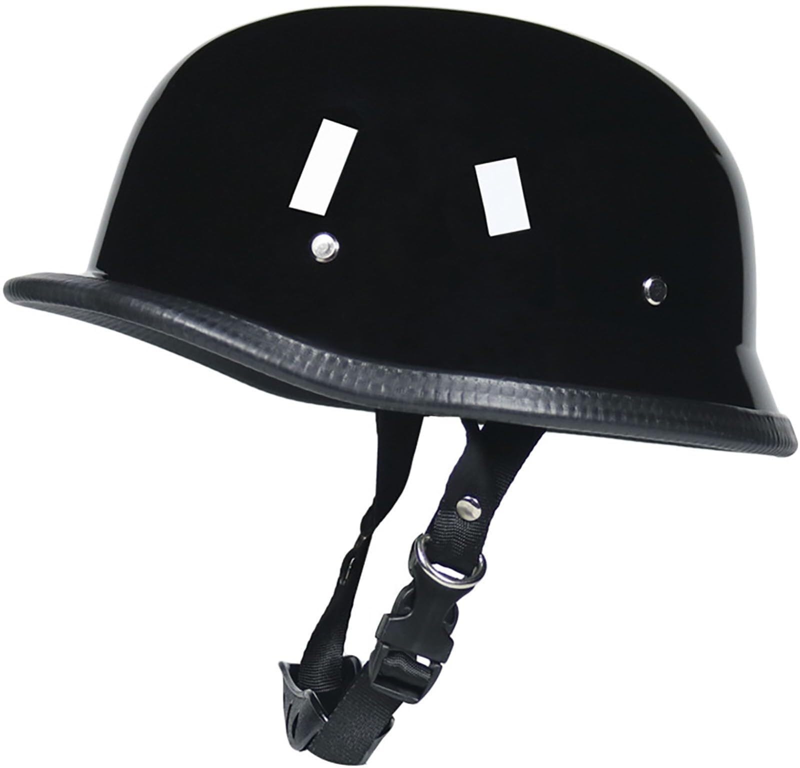 Demi-Casque Moto À L'allemande Vintage,Casques Ouverts Rétro Homologués ECEDOT Hommes Et Femmes Street Cruiser Jet Style Casque avec Boucle À Dégagement Rapide Réglable(1,XL(61~62CM))