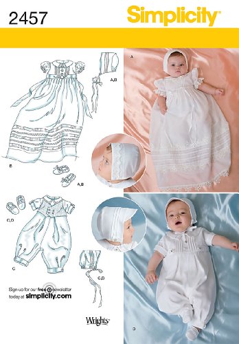 Simplicity Special Occasion Baby Clothing Sewing Pattern, Sizes XXS-M - //coolthings.us