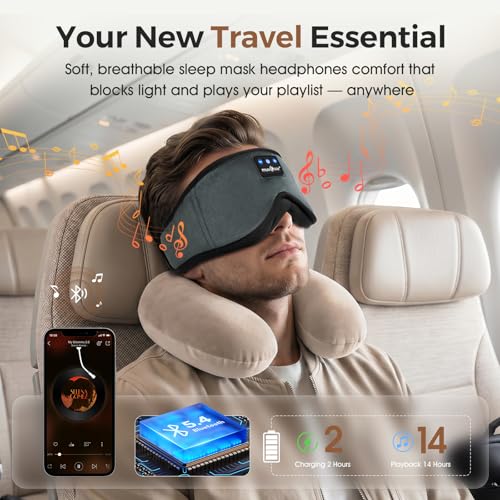 Masque de sommeil anti pression oculaire avec audio Bluetooth