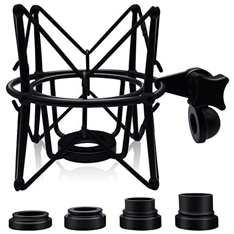 Boseen Microphone Shock Mount Mic Holder - Anti Vibration Spider Shockmount Compatible with Many Condenser Mics Like AT2020 MXL 770 MXL 990 Samson G Track Pro Rode Procaster NT1-A Neumann U87 etc. Cover