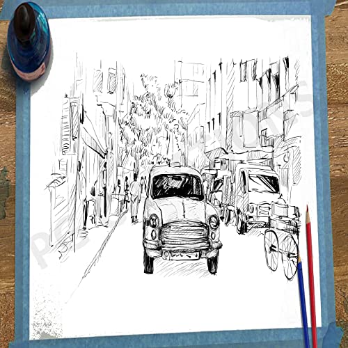 Image of PG Creations A3 Size, 100 Sheets, Ivory Sheets for Drawing, 125 Gsm Smooth Finish Sketching Paper for Architecture & Art, 16.5x11.7 Inch, White