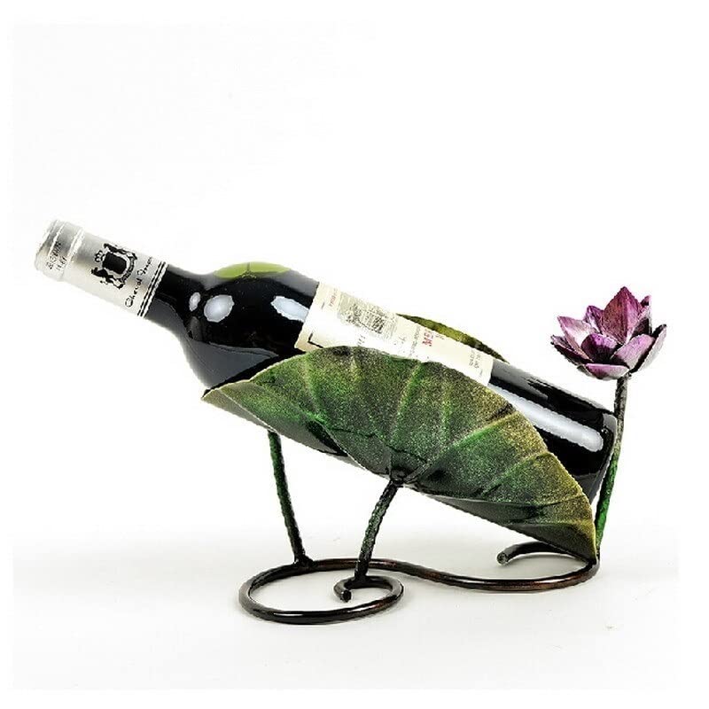 Artesanía de resina en estante de botella con diseño de loto de lujo LWX