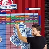 Happy Aplenty 2026 Fantasy Football Draft Board Kit, 14 Teams x 20 Rounds, Extra Large 5.3 x 3.7 FT Draft Board with Updated 600+ Player Stickers, Blank Labels & 2026-2027 Season Schedule