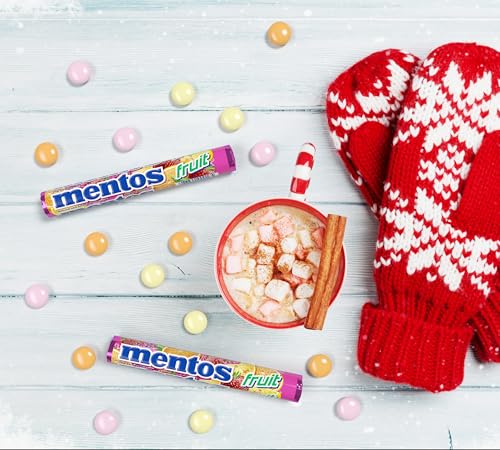 Mentos Fruit Chewy Mint Candy Roll,Mixed Fruit Flavors,Valentine's Day Candy for Parties & Favors,14 Pieces Per Roll,(Pack of 12) - image 7