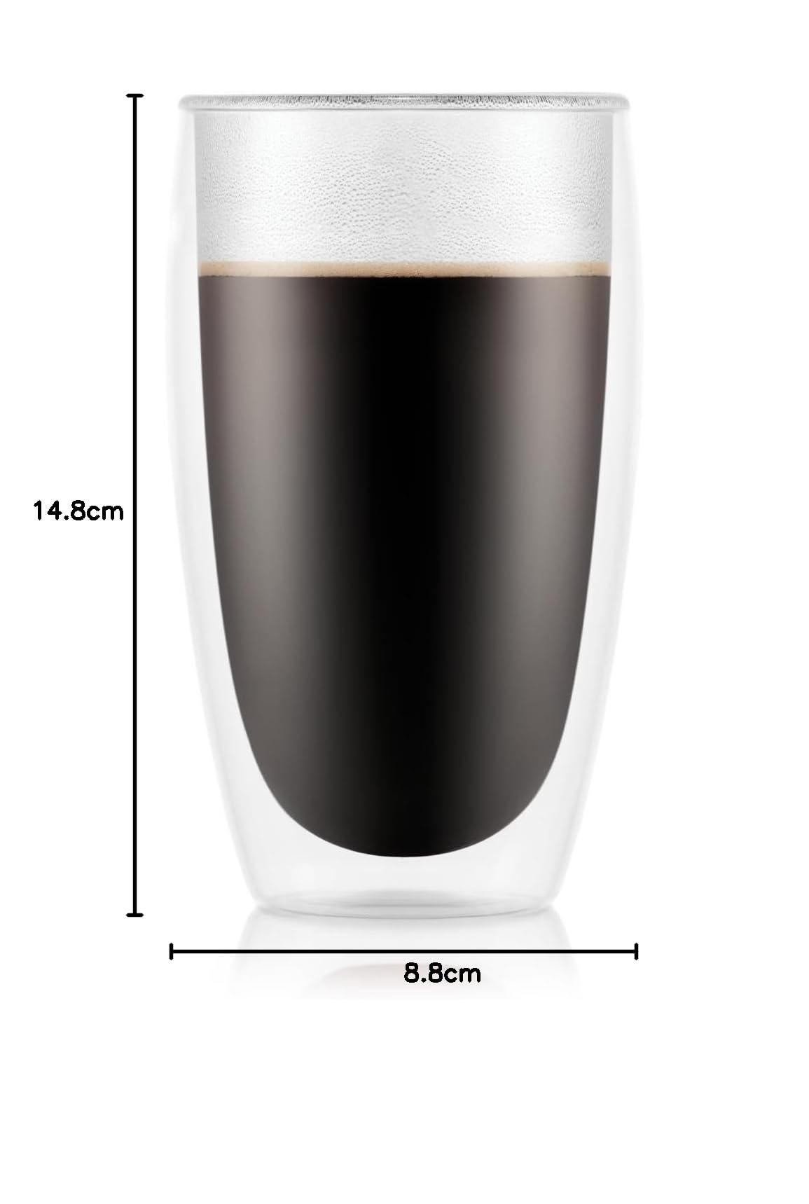 Bodum PAVINA 4560-10-12 Set mit 6 Gläsern, doppelwandig, 0,45 l, cremefarben