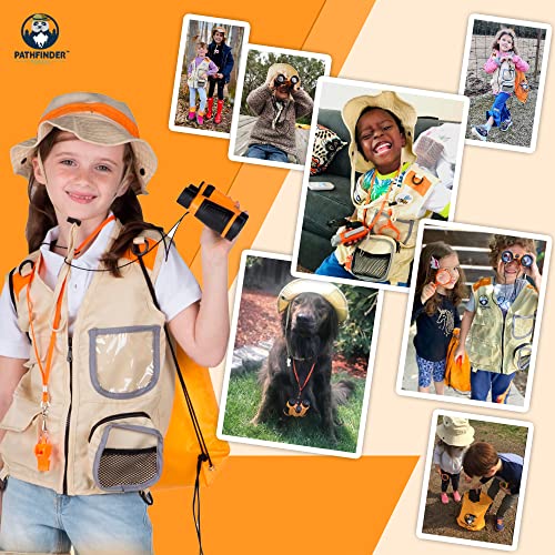 Image of Kids Explorer Kit with Safari Vest & Hat for 7-12 Year Old Boys & Girls