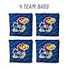 YouTheFan Officially-Licensed NCAA Kansas Jayhawks Set of 4 Cornhole Bags - All Weather Regulation 6” x 6” Size - 16oz Weight - Designed in USA