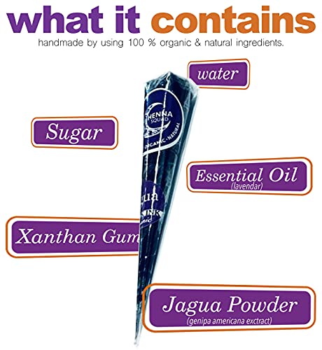 Jagua Tattoo Kit Waterproof Jagua Black Ink Semi Permanent Tattoo Jagua Gel 2 Tubes, Jagua Pens For Skin Art Tattoos Fake Freckles Temporary Tattoo Pens For Skin Art, Skin Safe Markers Pen. Made With Organic Jagua Juice. [ 2 Cones - 24 Grams Each ] #TOP4