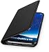 Produktbild WIIUKA Echt Ledertasche -TRAVEL- für Samsung Galaxy S9 mit Kartenfach, extra Dünn, Tasche Schwarz, Leder Hülle kompatibel mit Samsung Galaxy S9