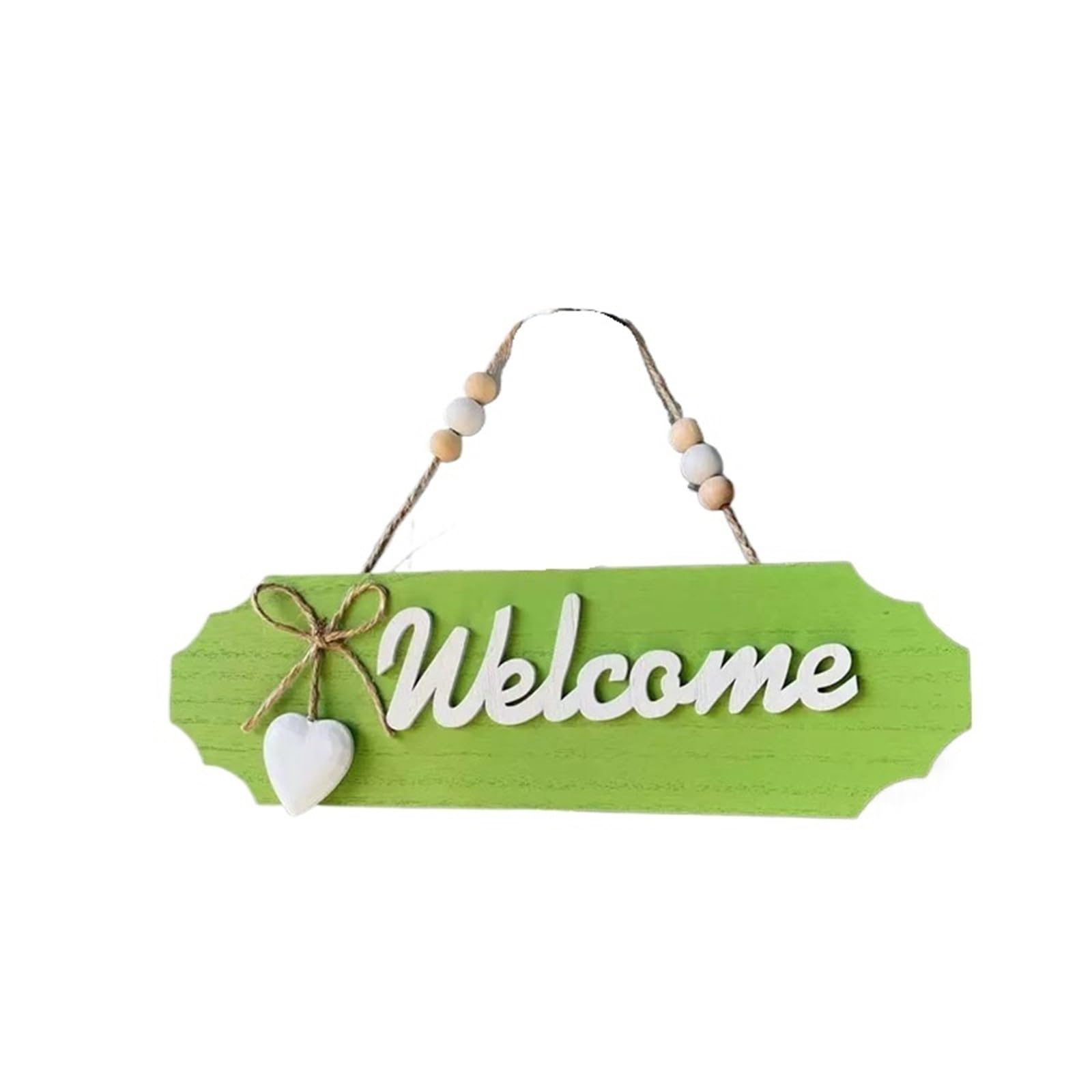 Wooden Welcome Sign Welcome Home Wooden Listing Decoration Bow for home(Green welcome)