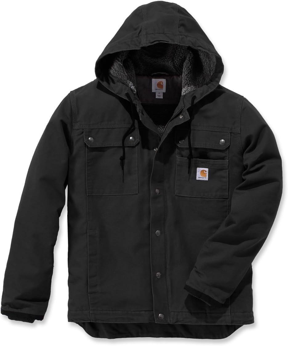 Carhartt Men's Relaxed Fit Washed Duck Sherpa-Lined Utility Jacket - Image 3