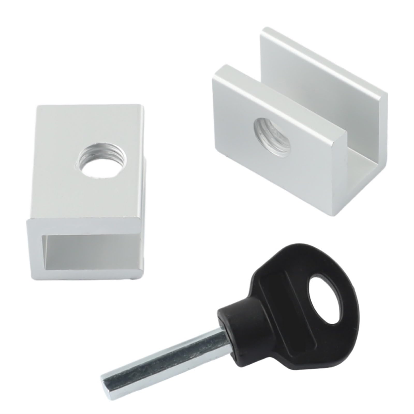 Lot de 1 verrous de fenêtre en Alliage d'aluminium for fenêtre coulissante, antivol, sécurité for bébé et Enfant(Silver-1)
