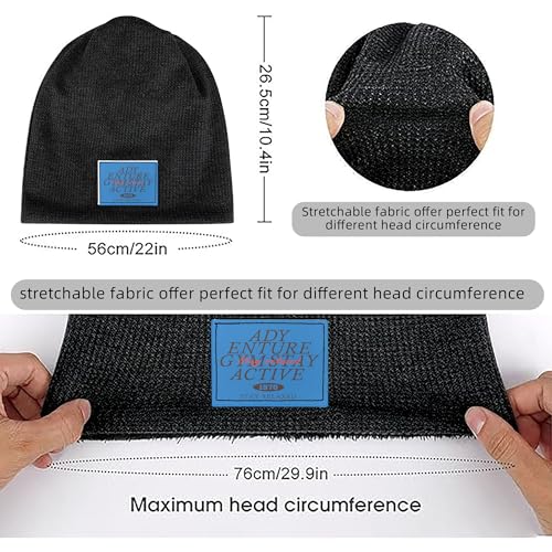 Bonnet en maille torsadée pour hiver doux et chaud avec doublure peluche - 3