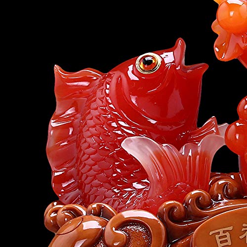 Petite statue mignon poisson gourde résine pour maison - 3