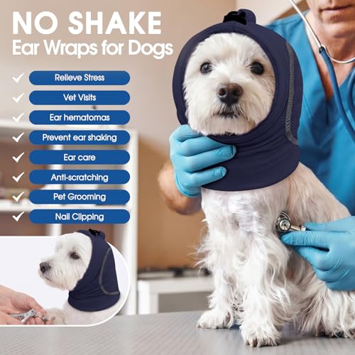 Image of No Shake Ear Wraps for Dogs, Dog Ear Cover with SoundProof Pads