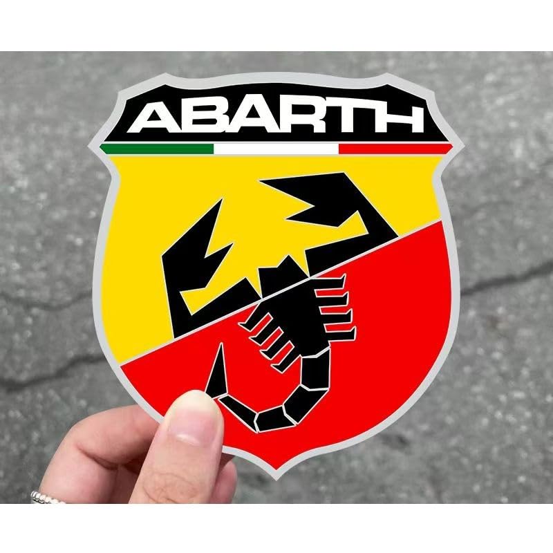 Car Logos Stickers for Fiat Abarth Albea Cronos Doblo Ducato, Car Emblem Badge Decal Logo Stickers and Decals Emblem Sign Exterior Decor Accessories,18CM*16.6CM