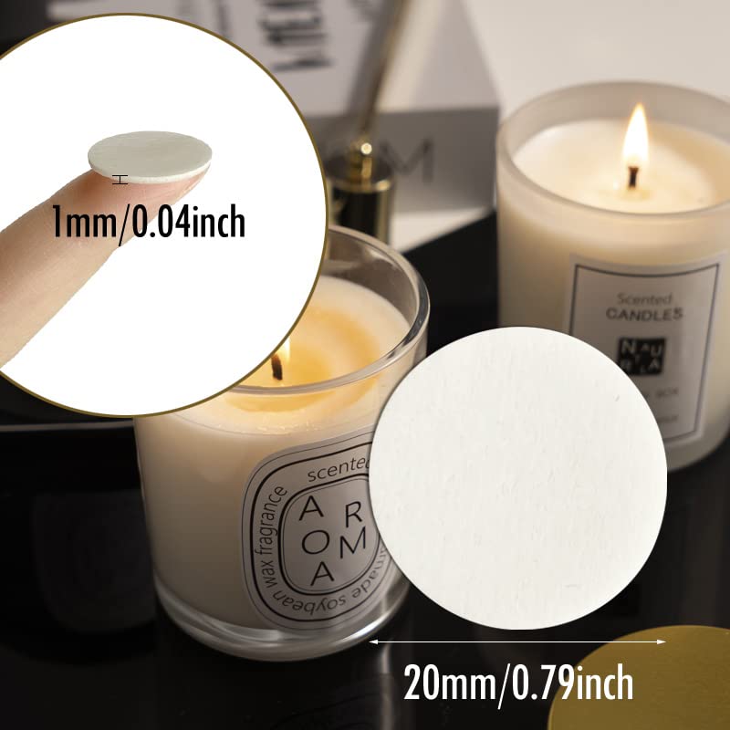 160 Autocollants Mèche Bougie SANNIX - Adhésifs Double Face Résistants à La Chaleur Pour DIY Bougies