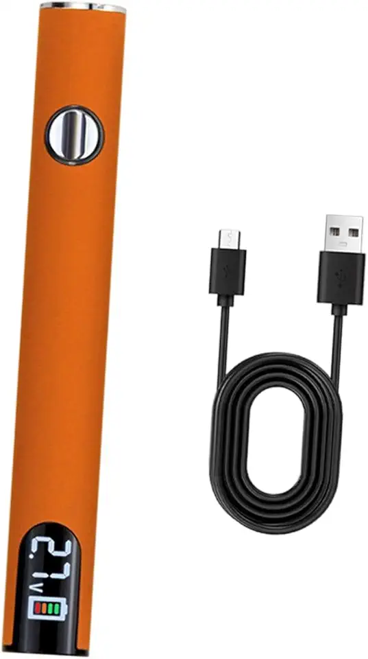 MERIGLARE Kit de ferro de solda com bateria, caneta mini LCD digital, caneta de solda sem fio, recarregável via USB para fixação de eletrônica, Laranja