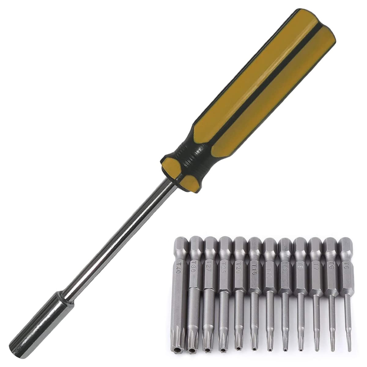 Torx Screwdriver Set Hex Driver With 12 Torxs Bits Star Bit For Drill