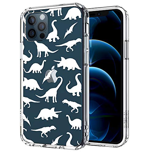MOSNOVO Dinosaur Pattern Designed for iPhone 12 Case 6.1 Inch/Designed for iPhone 12 Pro Case 6.1 Inch - Clear