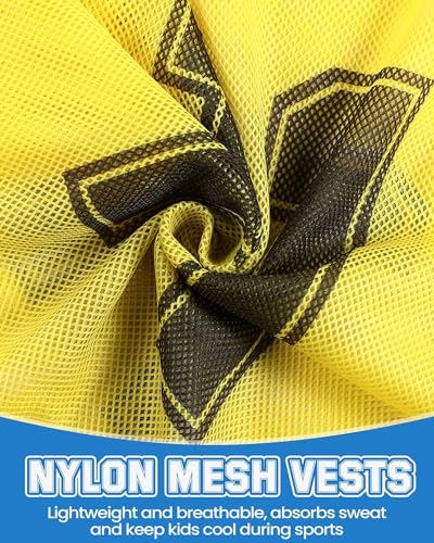 Image of Suhine 48 Pcs Adult Pinnies for Sport Soccer Nylon Mesh Scrimmage Vest Mesh Basketball Football Team(Cute Color,XXL)