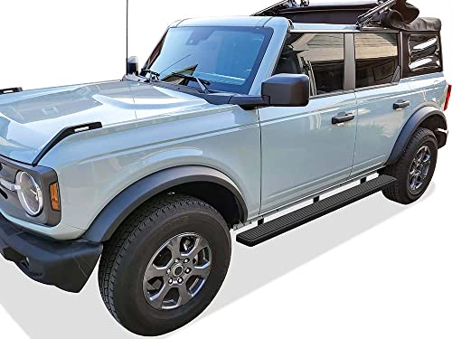 Estribos negros de acero inoxidable de 5 pulgadas para Ford Bronco miniatura 6