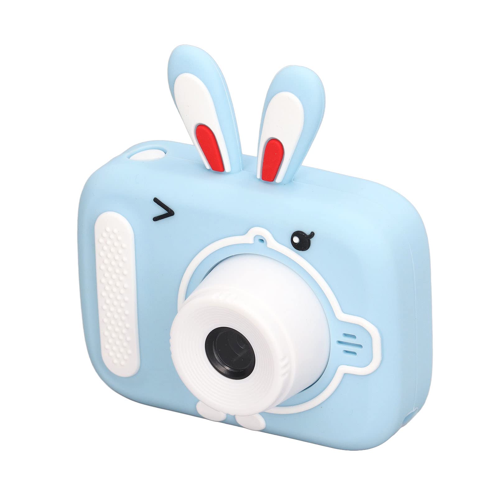 Kikumi Macchina Fotografica Digitale per Bambini 20MP Giocattolo Selfie per Bambini di Compleanno di Natale per Bambini Forma di Coniglio 2 Pollici (Blu)