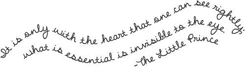 Calcomanía de pared para cuarto de bebé, con texto en inglés "IT Is Only With The Heart", decoración de pared de vinilo con el principito para