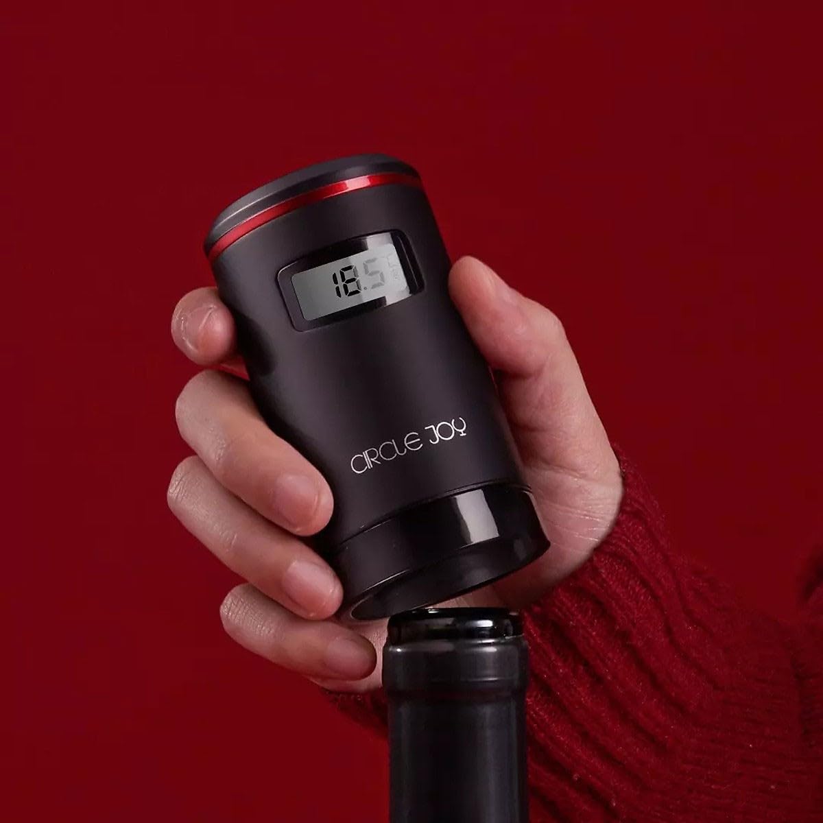 Tappo Elettrico per Bottiglia di Vino Circle Joy Nero (CJ-JS03)