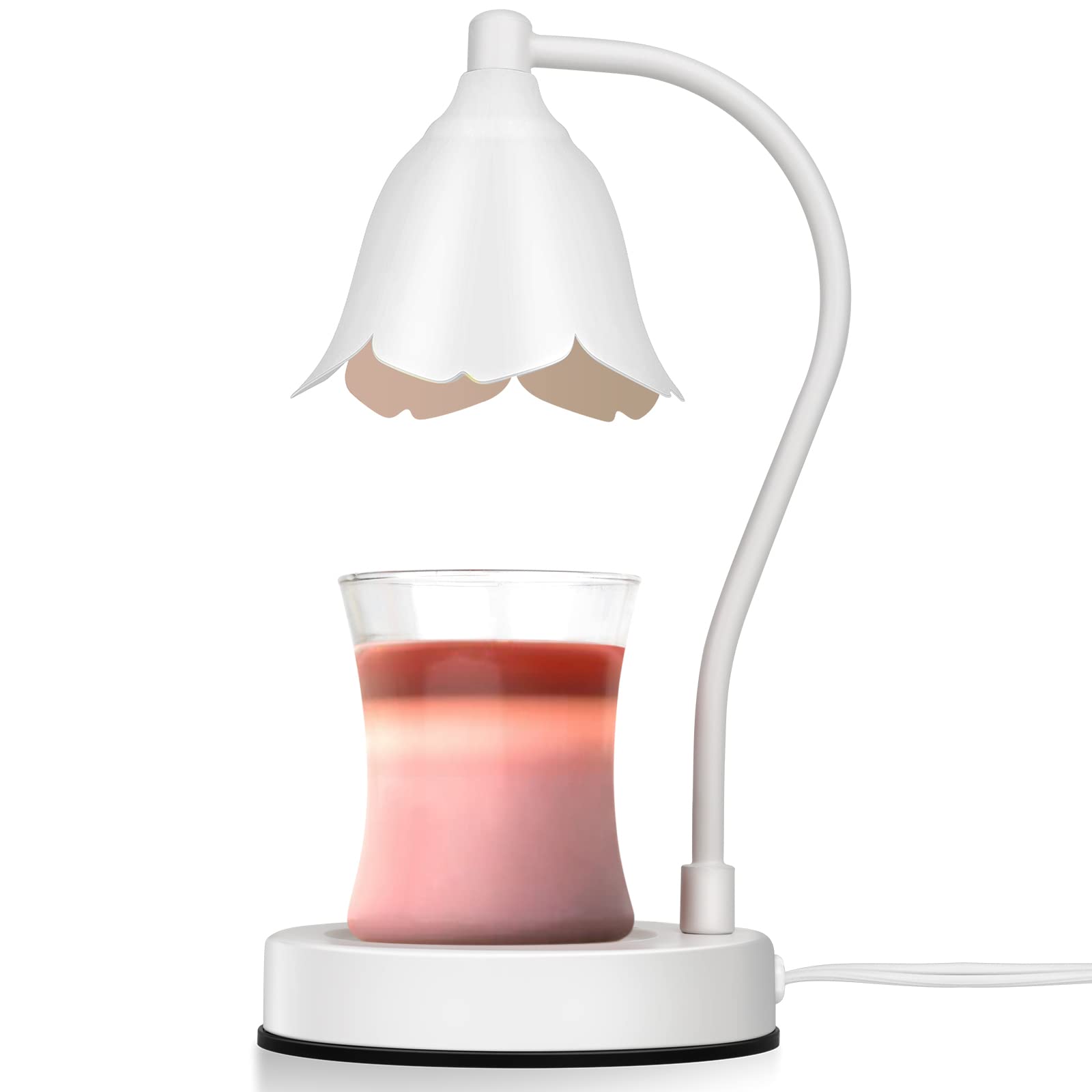 AUZEAPICandle Warmer Lamp, Compatible with Yankee Candle Large Jar, Metal Candle Lamp with Bulb for Scented Candle Wax,110-120V, Electric Candle Warmer fits Large & Small Size Jar Candles,White