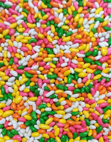 Image of FreshoCartz Sugar Coated Colourful Saunf | Sweet Colour Fennel Seeds For Cake Decoration | Mouthfreshner Fennel Saunf | Multicolour Saunf - Jar Pack (Sweet Fennel, 400g (Pack of 4))