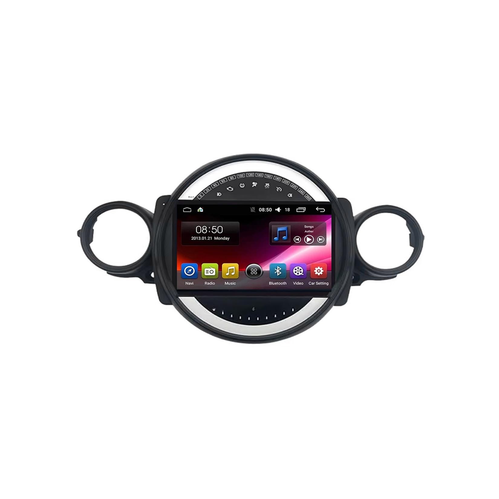 Écran Tactile Audio de Voiture pour BMW Mini Cooper R56 R60 R51 2006-2014 Bluetooth Voiture Stéréo ​WiFi Récepteur Radio FM USB Lien Miroir Auto Navi, 4 Nuclear 1G+16G