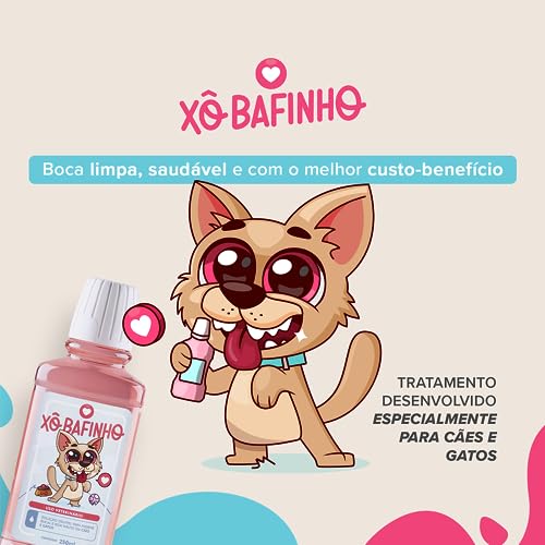 Kit 2 Xô Bafinhos: Tratamento Bucal Sem Alcool, Flúor ou Sabão - Ideal para Cães e Gatos - 250 ml -