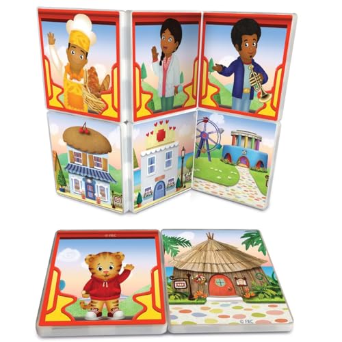 CreateOn Daniel Tiger’s Neighborhood: Neighborhood Trolley Magnetic Tiles Structure Set, Building Toys for Kids, Educational Stem & Montessori Tools for Ages 3+, 15 Pieces - Image 5